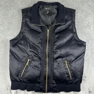 Style & Co. Sport Black Duck Down Filled Women's Puffer Vest Size Large